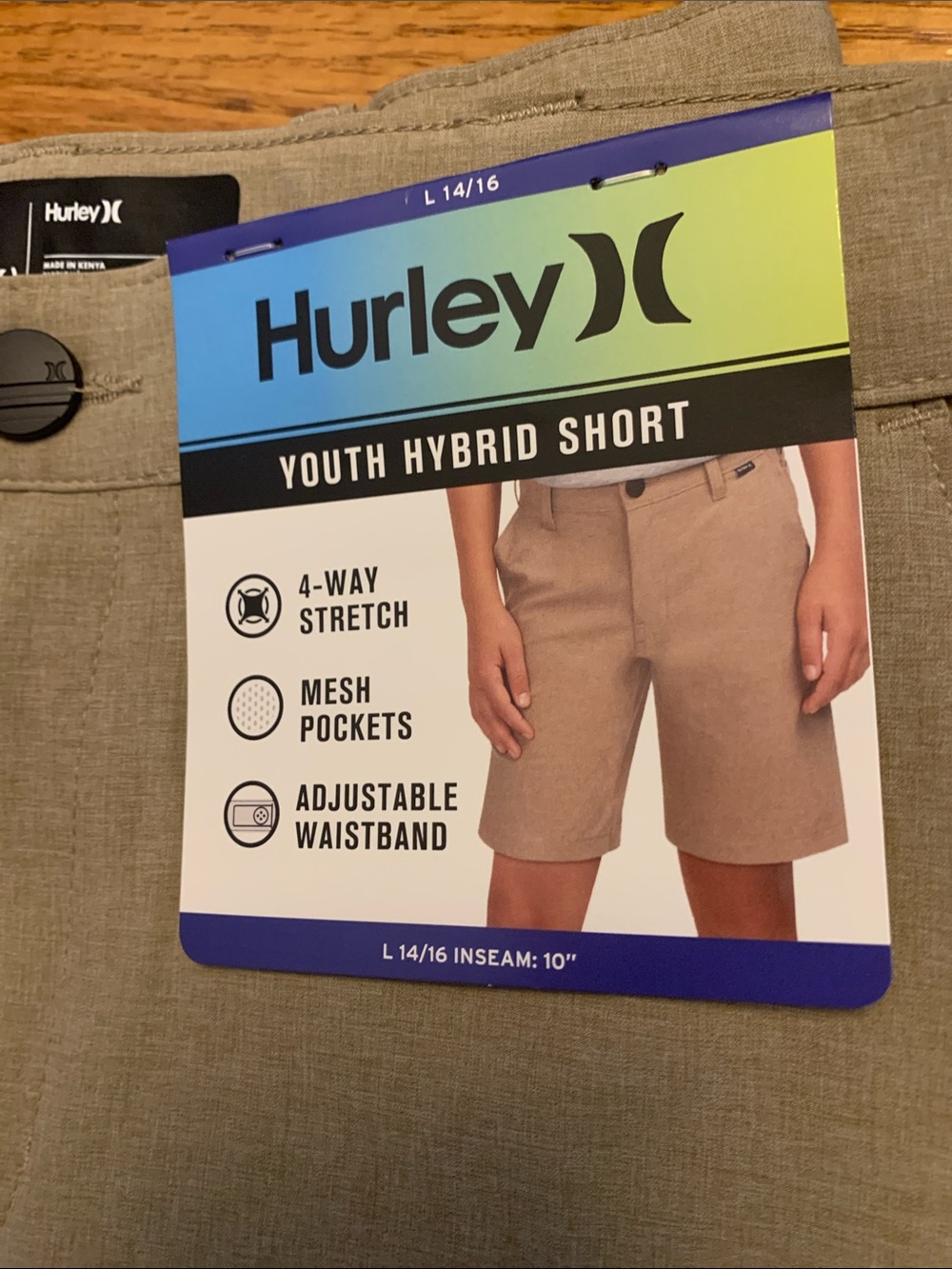 Hurley Youth Hybrid Shorts in Tan